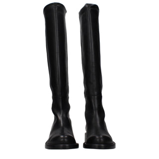 Stuart Weitzman Black Leather Over The Knee