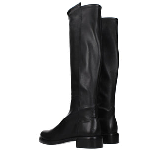 Stuart Weitzman Black Leather Over The Knee