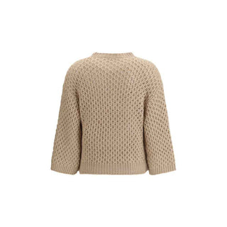 Fabiana Filippi Beige Fleece Wool Sweatshirt