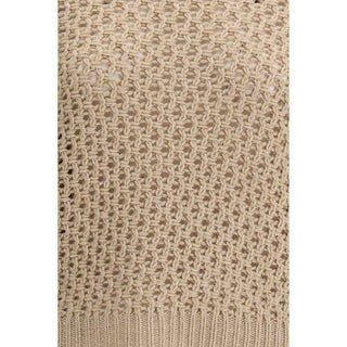 Fabiana Filippi Beige Fleece Wool Sweatshirt