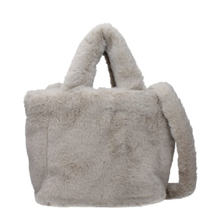 Herno Gray Fur Handbag