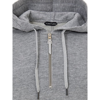 Tom Ford Gray Cotton Hoodie
