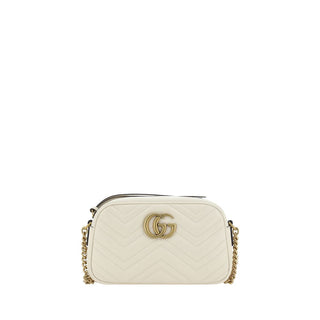 Gucci White Calf Leather Bos Taurus Shoulder Bag