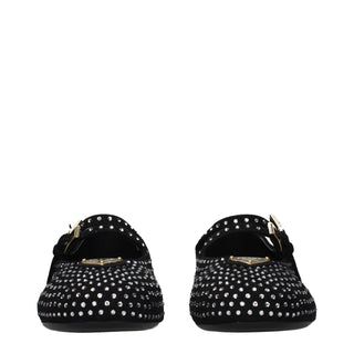 Prada Black Leather Ballet Flats