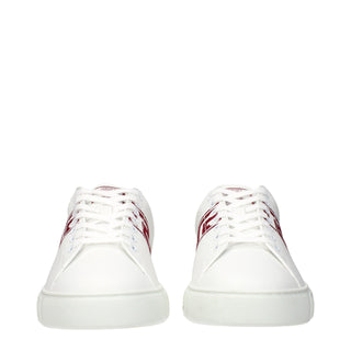 Versace White Leather Low Top Sneakers