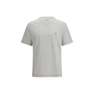 Brunello Cucinelli Gray Cotton T-Shirt