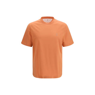 Brunello Cucinelli Orange Cotton T-Shirt