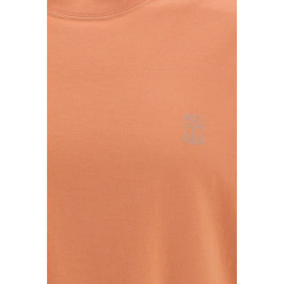 Brunello Cucinelli Orange Cotton T-Shirt