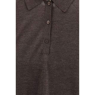Loulou De Saison Brown Cashmere Polo Shirt