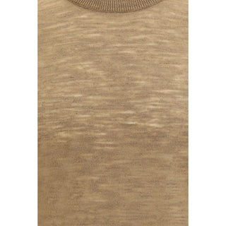 Brooksfield Beige Linen Shortsleeve Shirt