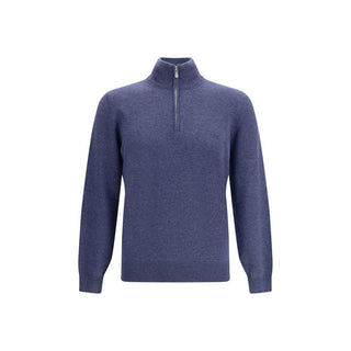 Brunello Cucinelli Blue Cashmere Sweater