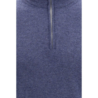 Brunello Cucinelli Blue Cashmere Sweater