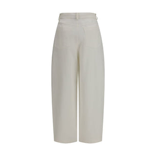 Brunello Cucinelli Beige Silk Casual Pants