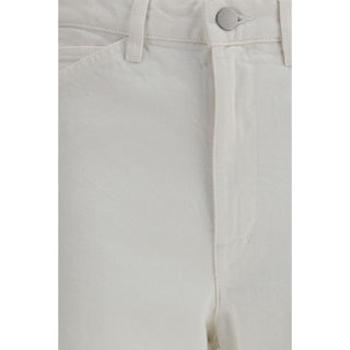 Lemaire White Cotton Casual Pants