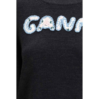 Ganni Gray Wool Oves Aries Sweatshirt
