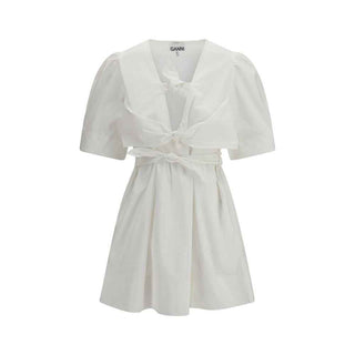 Ganni White Cotton Casual Dress