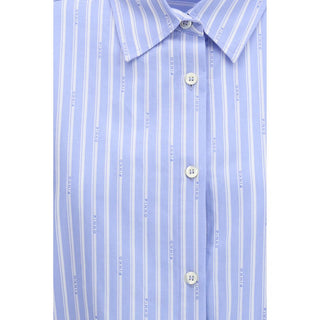PINKO Blue Cotton Pattern Shirt