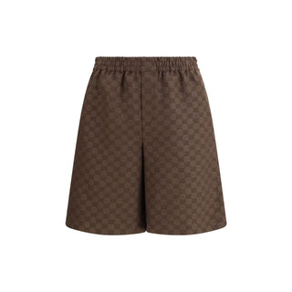 Gucci Brown Linen Bermuda Shorts