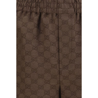 Gucci Brown Linen Bermuda Shorts