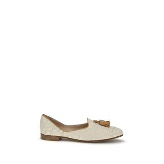 Fratelli Rossetti Beige Raffia Slip-On Loafers
