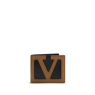 Valentino Garavani Black Calf Leather Bos Taurus Wallet