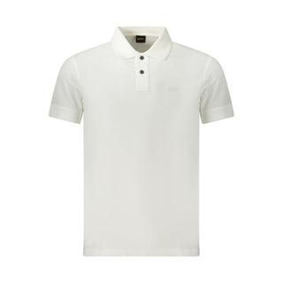 Hugo Boss Bianco Cotton Men Polo