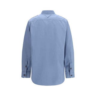 Prada Blue Cotton Dress Shirt
