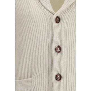 Brunello Cucinelli Beige Cotton Cardigan