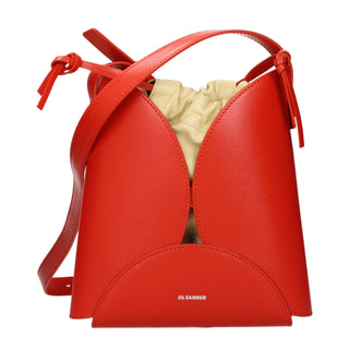 Jil Sander Red Leather Crossbody Bag
