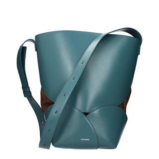 Jil Sander Blue Leather Crossbody Bag