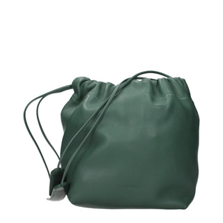 Jil Sander Green Leather Shoulder Bag