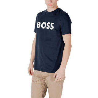 Hugo Boss Blue Cotton T-Shirt