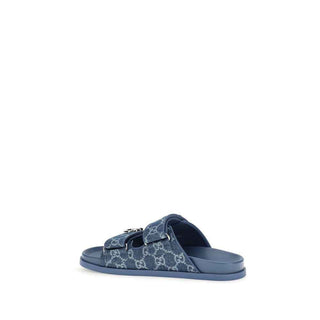 Gucci Blue Cotton Sandals