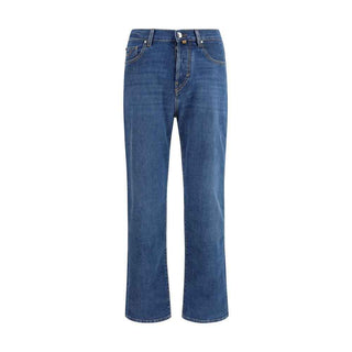 Jacob Cohen Blue Cotton Straight-Leg Jeans