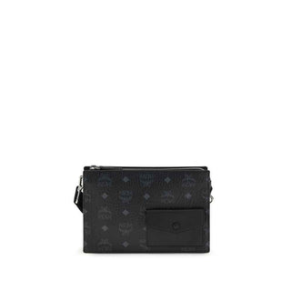 MCM Black Calf Leather Bos Taurus Shoulder Bag