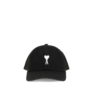 Ami Paris Black Cotton Cap (Baseball Hat)