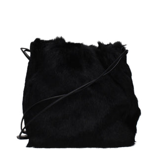 Jil Sander Black Fur Shoulder Bag