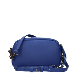Roberto Cavalli Blue Leather Crossbody Bag