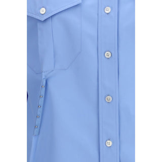 Alexander McQueen Blue Cotton Dress Shirt