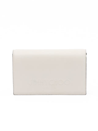 Jimmy Choo White Avenue Leather Shoulder Strap Bag