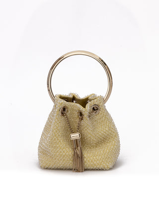 Jimmy Choo Yellow Bon Bon Micro Crystals Bucket