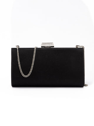 Jimmy Choo Black Satin Crossbody Bag
