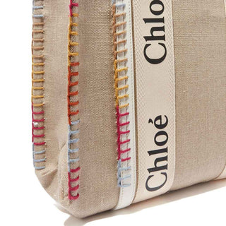 Chloé Beige Wool Tote Bag