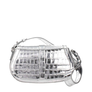 Versace Gray Leather Shoulder Bag