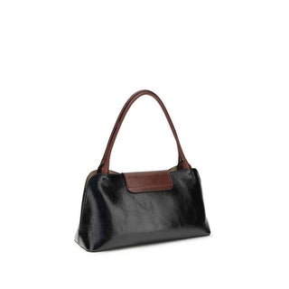 Versace Black Calf Leather Bos Taurus Shoulder Bag