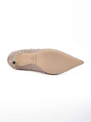 Jimmy Choo Light Bronze Crystal Love 85 Pumps