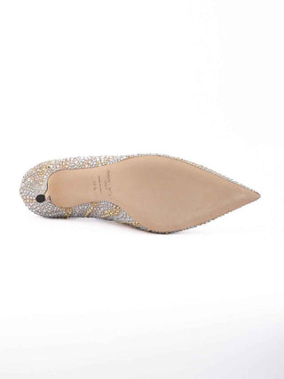 Jimmy Choo Gold Mix Crystal Love 85 Pumps