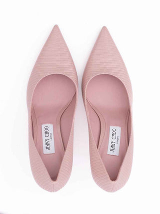 Jimmy Choo Pink Lizard Printed Leather Love 85 Pumps