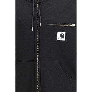 Sacai Black Cotton Sweatshirt