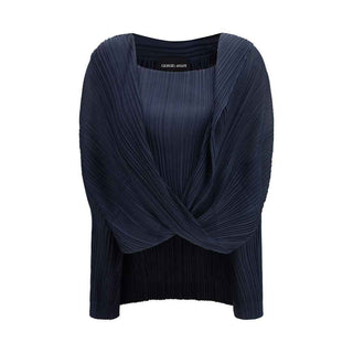 Giorgio Armani Blue Viscose Pattern Shirt